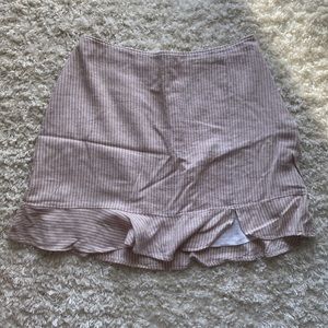 Abercrombie Linen Blend Ruffle Hem Mini Skirt - L
